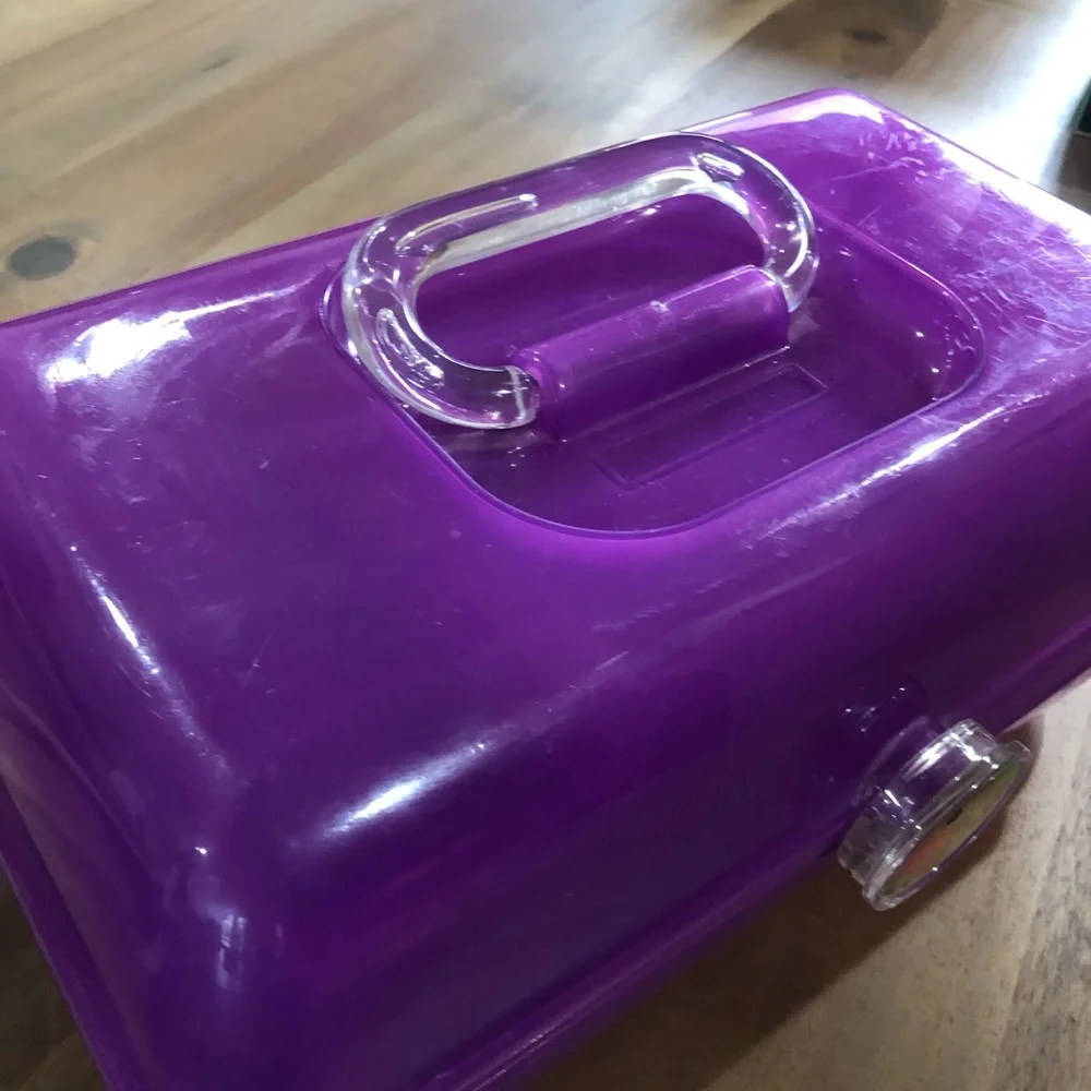 Vintage Purple Caboodles of California Expandable Vanity Organizer
